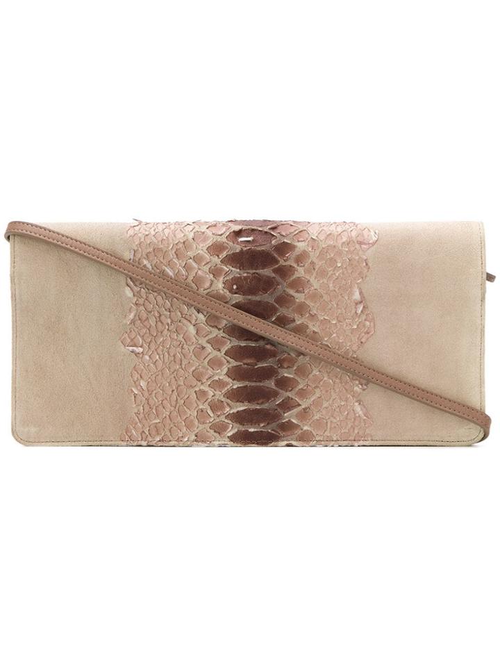 Maison Martin Margiela Vintage Snake Effect Clutch Bag - Neutrals
