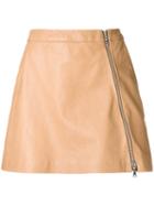 Guild Prime Zip Up Skirt, Women's, Size: 34, Brown, Lamb Skin