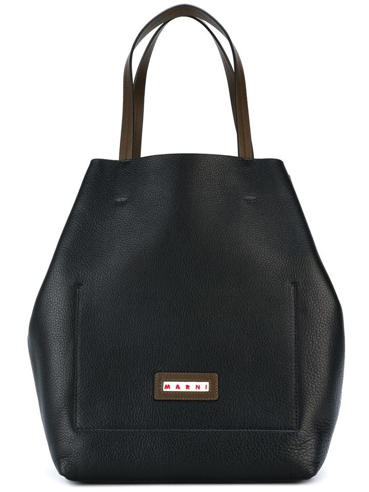 Marni Hexagonal Tote, Women's, Brown, Leather