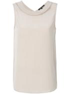 Luisa Cerano - Band Collar Blouse - Women - Polyester - 36, Nude/neutrals, Polyester