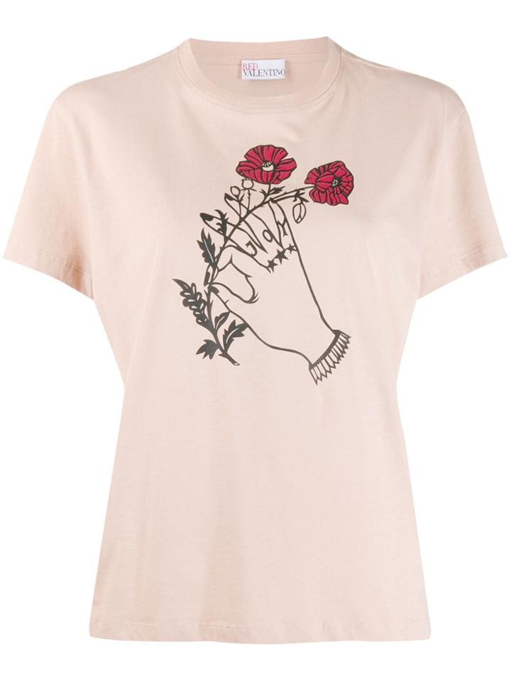 Red Valentino X Poppy's Papercut's Graphic Print T-shirt - Neutrals