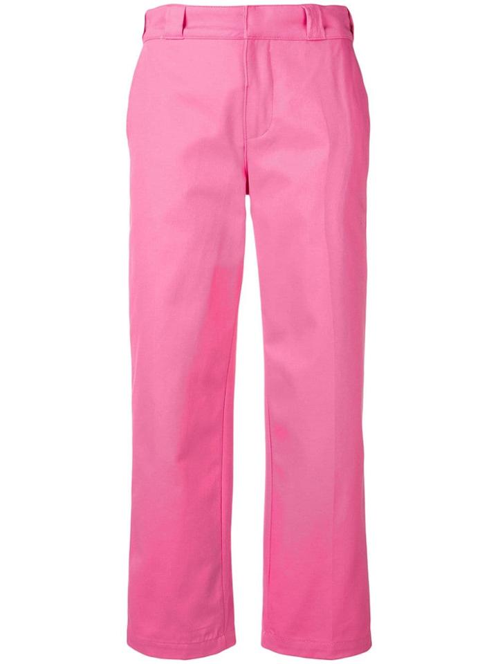 Adaptation Cropped Straight Trousers - Pink