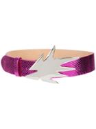 Dilara Findikoglu Shock Buckle Belt - Pink & Purple