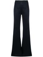 L'autre Chose High Waisted Flared Trousers - Blue