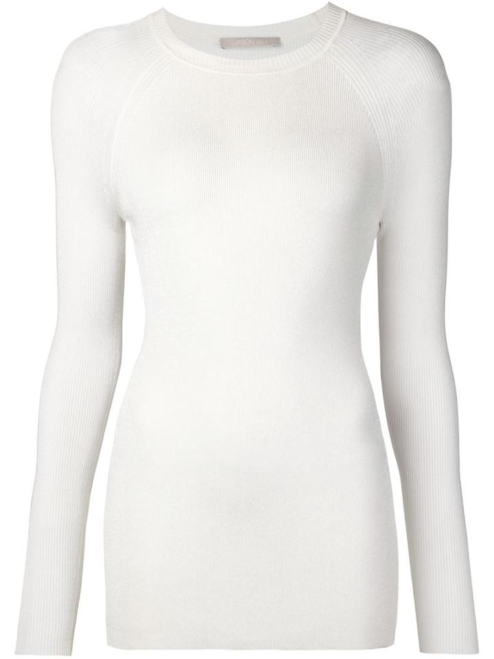Jason Wu Ribbed Jumper, Women's, Size: Medium, White, Viscose