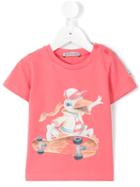 Moncler Kids Skating Duck T-shirt, Girl's, Size: 18-24 Mth, Pink/purple