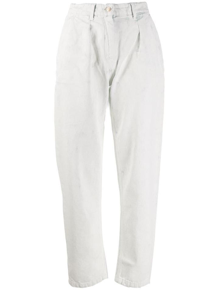 Alanui High-waist Tapered Jeans - White