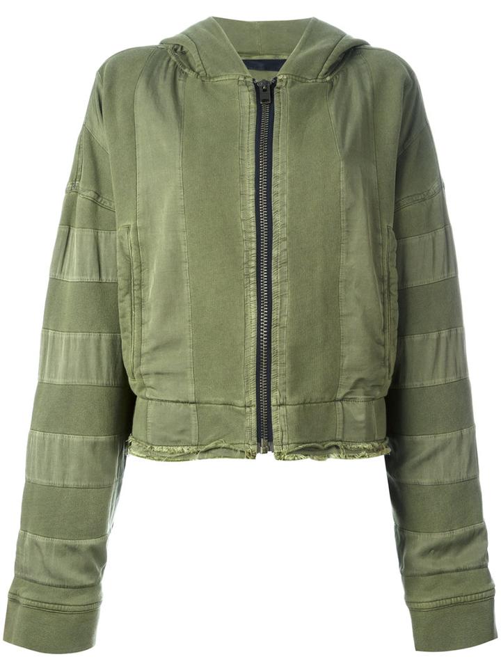 Haider Ackermann Polonium Zipped Hoodie, Women's, Size: Medium, Green, Cotton