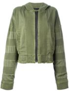 Haider Ackermann Polonium Zipped Hoodie, Women's, Size: Medium, Green, Cotton