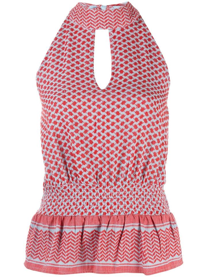 Cecilie Copenhagen Charlotte Halterneck Top - Red