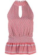 Cecilie Copenhagen Charlotte Halterneck Top - Red