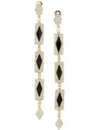 Susan Caplan Vintage 1980s Vintage Long Crystal Drop Clip-on Earrings