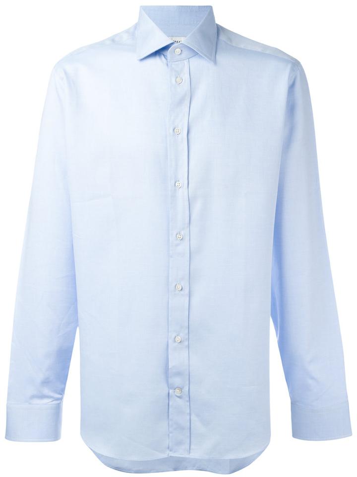 Armani Collezioni Classic Shirt, Men's, Size: 39, Blue, Cotton