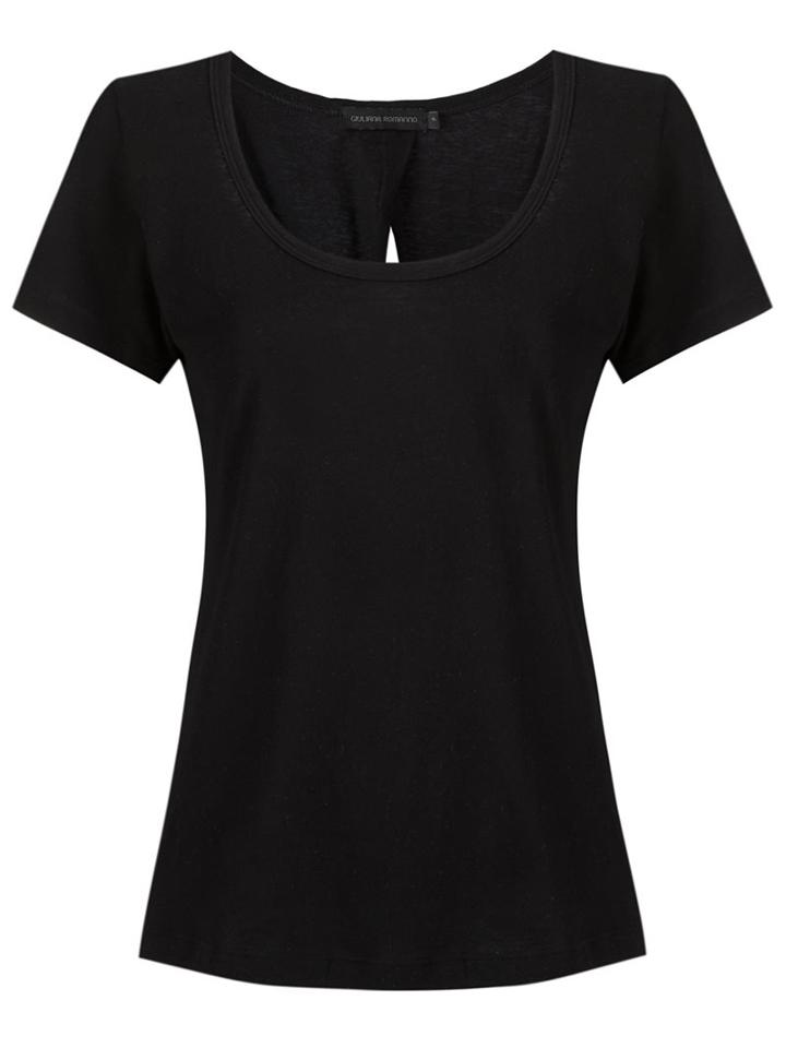 Giuliana Romanno Twist T-shirt, Women's, Size: Medium, Black, Cotton