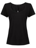 Giuliana Romanno Twist T-shirt, Women's, Size: Medium, Black, Cotton