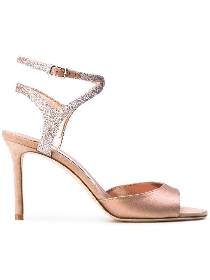 Jimmy Choo Helen 85 Sandals - Pink & Purple