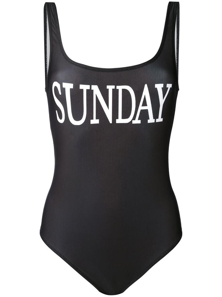 Alberta Ferretti - Sunday Swimsuit - Women - Polyester/spandex/elastane - 44, Black, Polyester/spandex/elastane