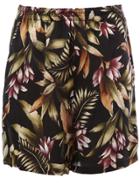 Faith Connexion Floral Print Shorts - Black