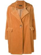 Phisique Du Role Velvet Corduroy Coat - Yellow & Orange