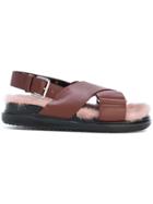 Marni Fluffy Insole Sandals - Brown