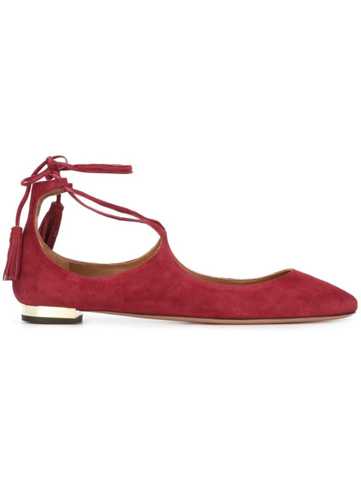 Aquazzura Tie Detail Ballerinas