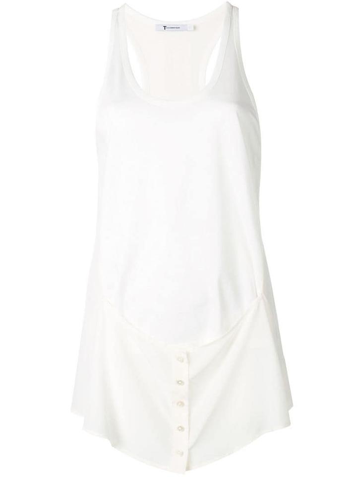 T By Alexander Wang Button Detail Vest - Neutrals
