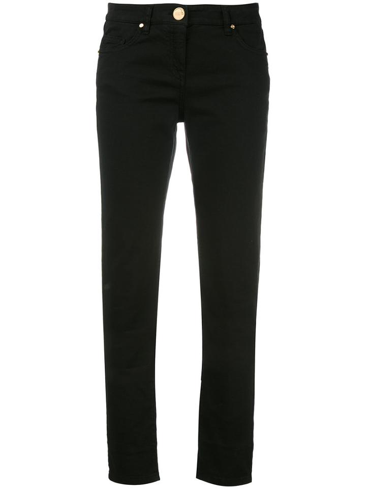 Cavalli Class Skinny Trousers, Women's, Size: 44, Black, Cotton/spandex/elastane
