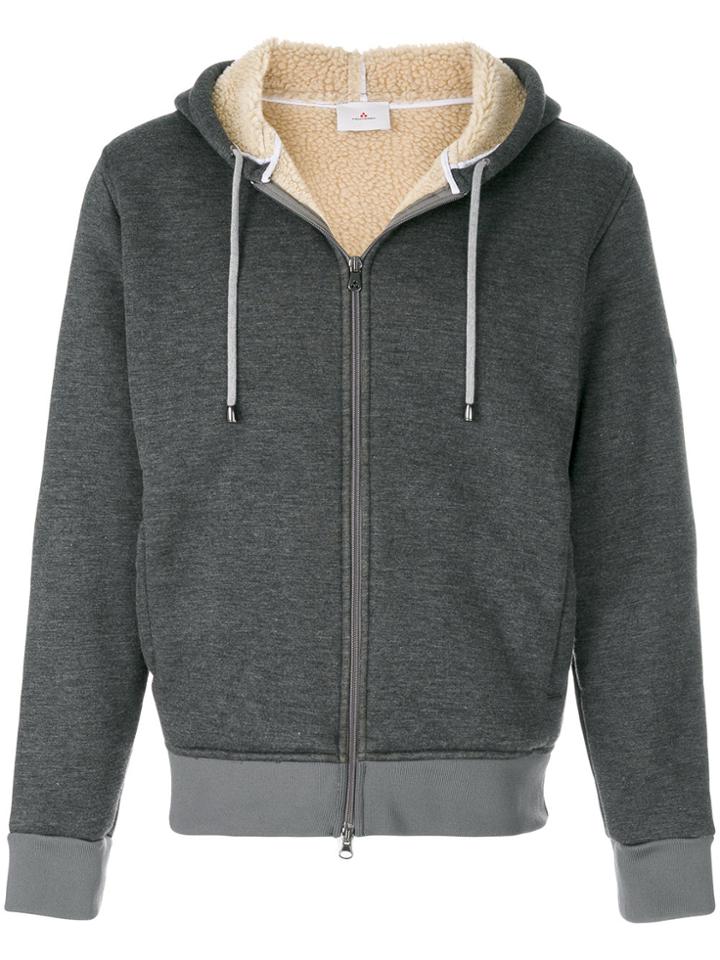 Peuterey Sherpa Padded Zip-up Hoodie - Grey