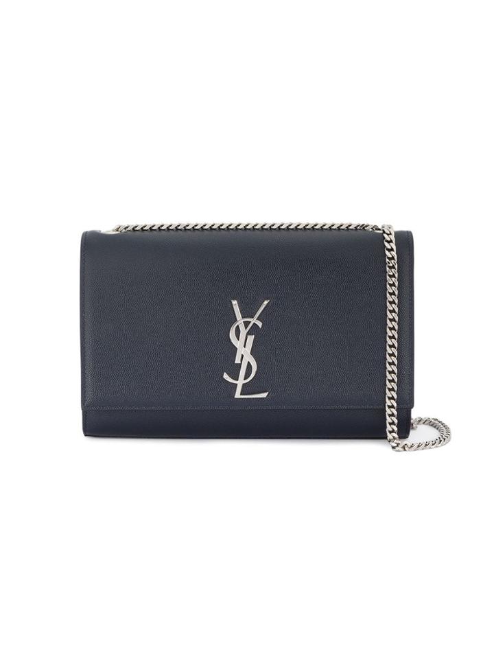 Saint Laurent Blue Monogram Kate Shoulder Bag