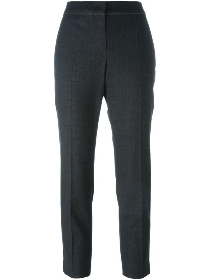 Brunello Cucinelli Tapered Trousers, Women's, Size: 44, Grey, Cotton/polyester/spandex/elastane/virgin Wool