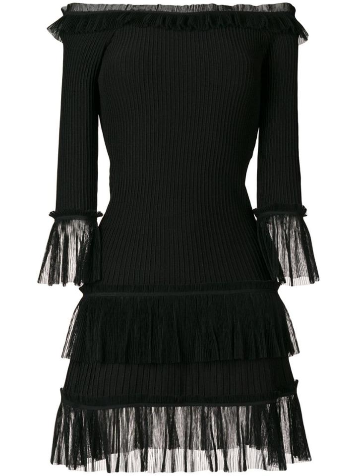 Jonathan Simkhai Pleated Tulle Dress - Black