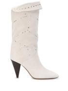 Isabel Marant Studded Tall Boots - White