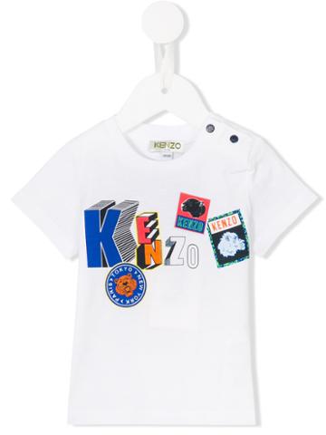Kenzo Kids - Badges T-shirt - Kids - Cotton - 6 Mth, White