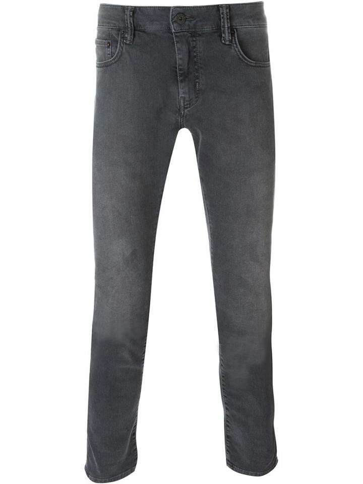 Natural Selection Washed Skinny Jeans, Men's, Size: 34, Grey, Cotton/spandex/elastane