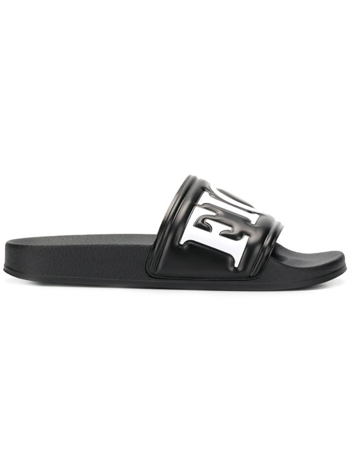 Fiorucci Logo Upper Slides - Black