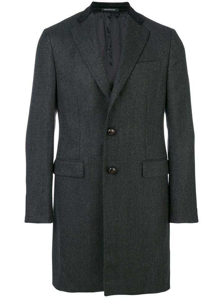 Caruso Single Breasted Coat - Grey
