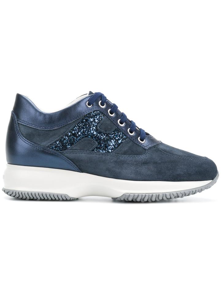 Hogan Glitter Logo Sneakers - Blue