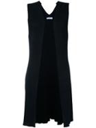 Astraet - Open Sleeveless Cardigan - Women - Cotton - One Size, Black, Cotton