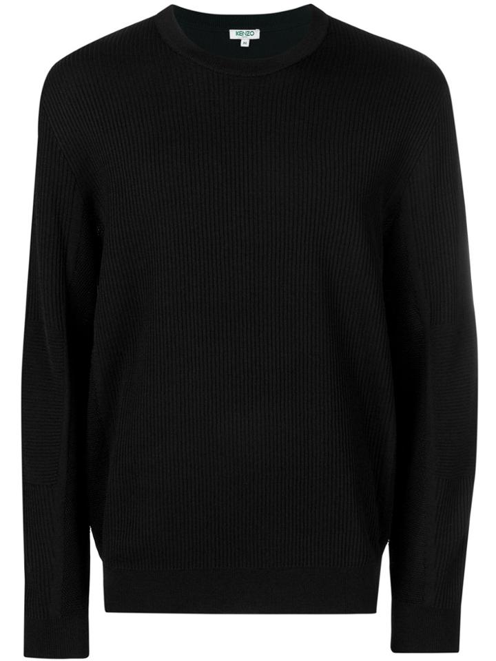 Kenzo Ribbed Logo Sweater - Black