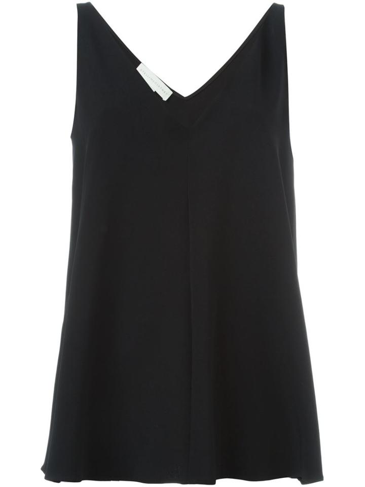 Stella Mccartney V-neck Blouse, Women's, Size: 40, Black, Viscose/acetate/spandex/elastane