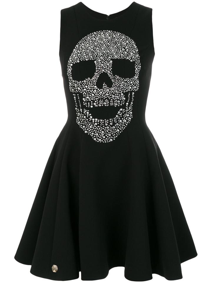 Philipp Plein Skull Print Dress - Black