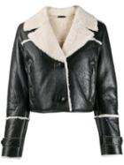 Htc Los Angeles Two-tone Cropped Jacket - Black