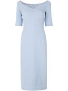 Dolce & Gabbana - Fitted Dress - Women - Silk/cotton/polyamide/viscose - 38, Blue, Silk/cotton/polyamide/viscose