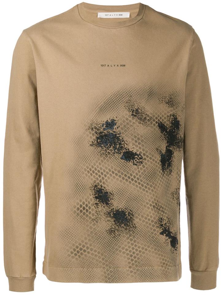 1017 Alyx 9sm Abstract Print Sweatshirt - Neutrals