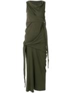 Rick Owens Drkshdw Knotted Detail Maxi Dress - Green