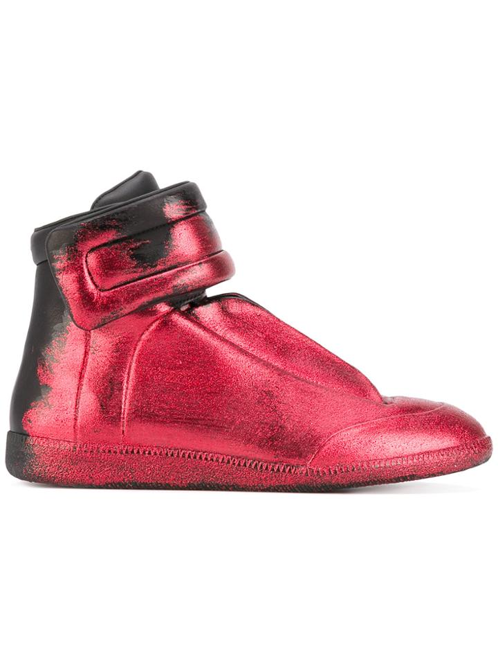 Maison Margiela Glitter Gradient Sneakers - Red