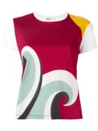 Red Valentino Wave Print T-shirt, Women's, Size: Xs, White, Cotton
