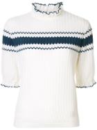 Molli Knitted Short Sleeve Top - White