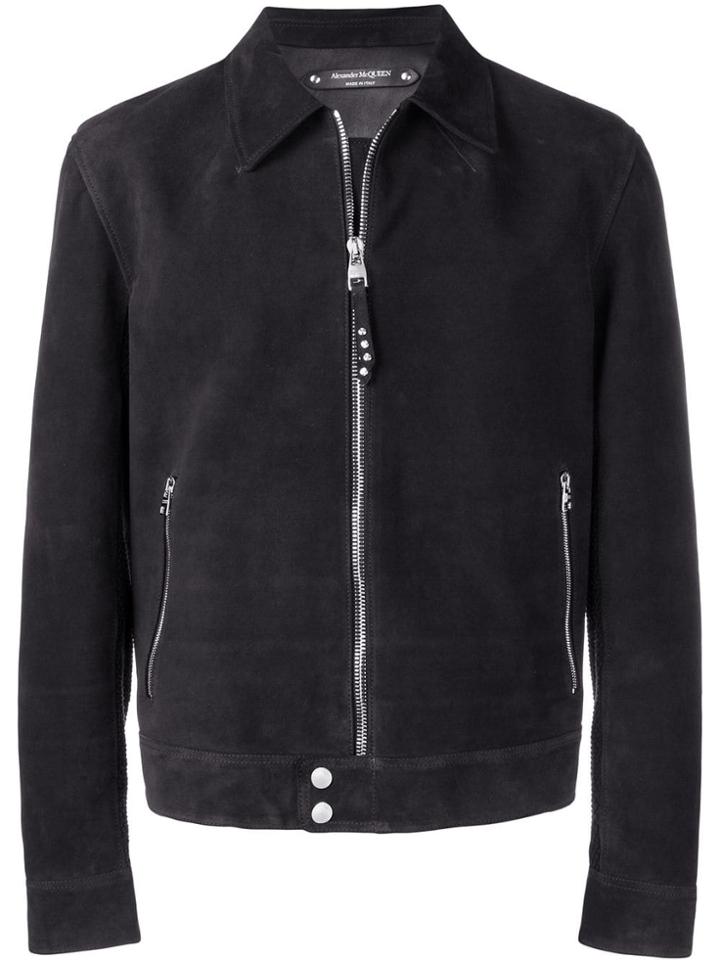 Alexander Mcqueen Knitted Back Jacket - Black