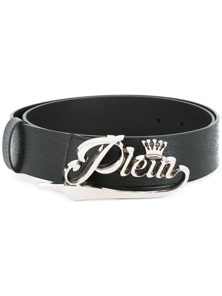Philipp Plein Abington Belt, Men's, Size: 100, Black, Leather